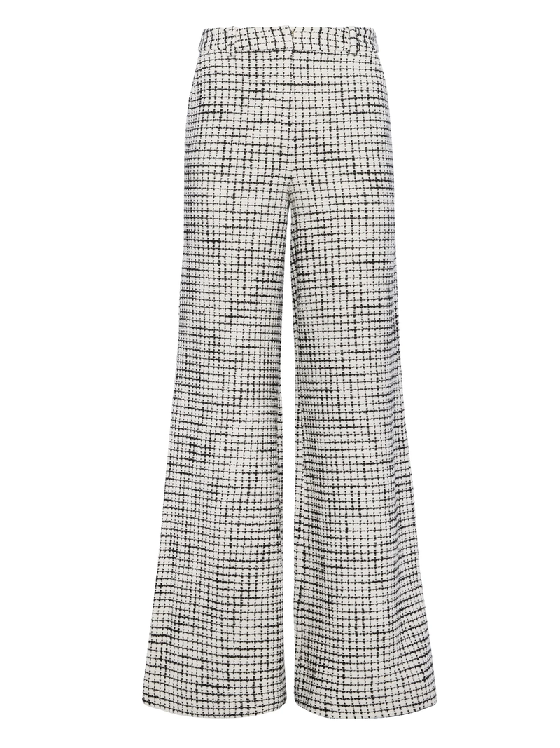 Pilar Tweed Wide-Leg Pant