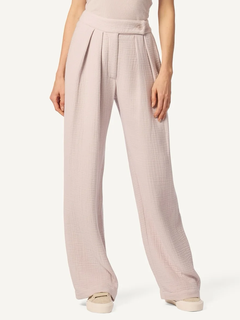 Ryan High Rise Pleated Pant in Himalaya