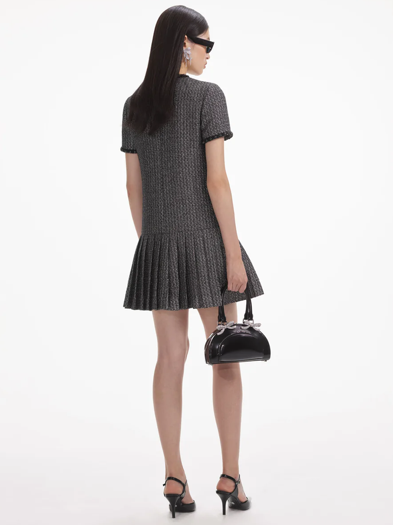 Metallic Boucle Mini Dress