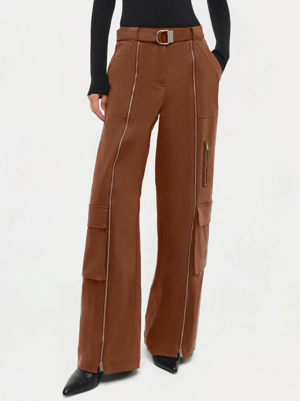 Fabiana Belted Pant in Chestnut