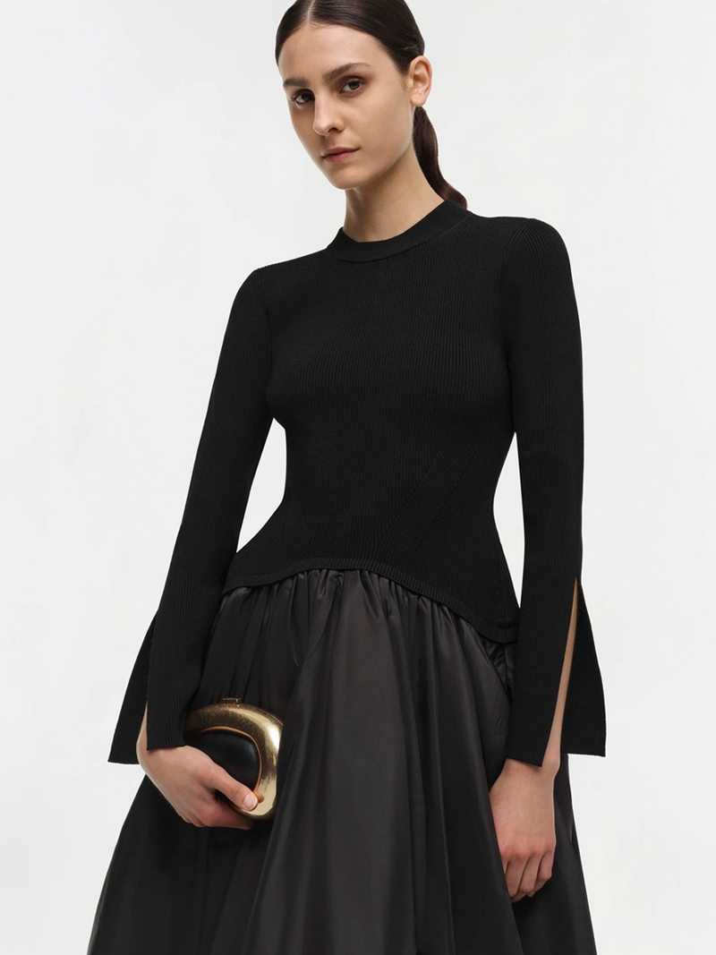 Kenlie Mockneck Midi Dress