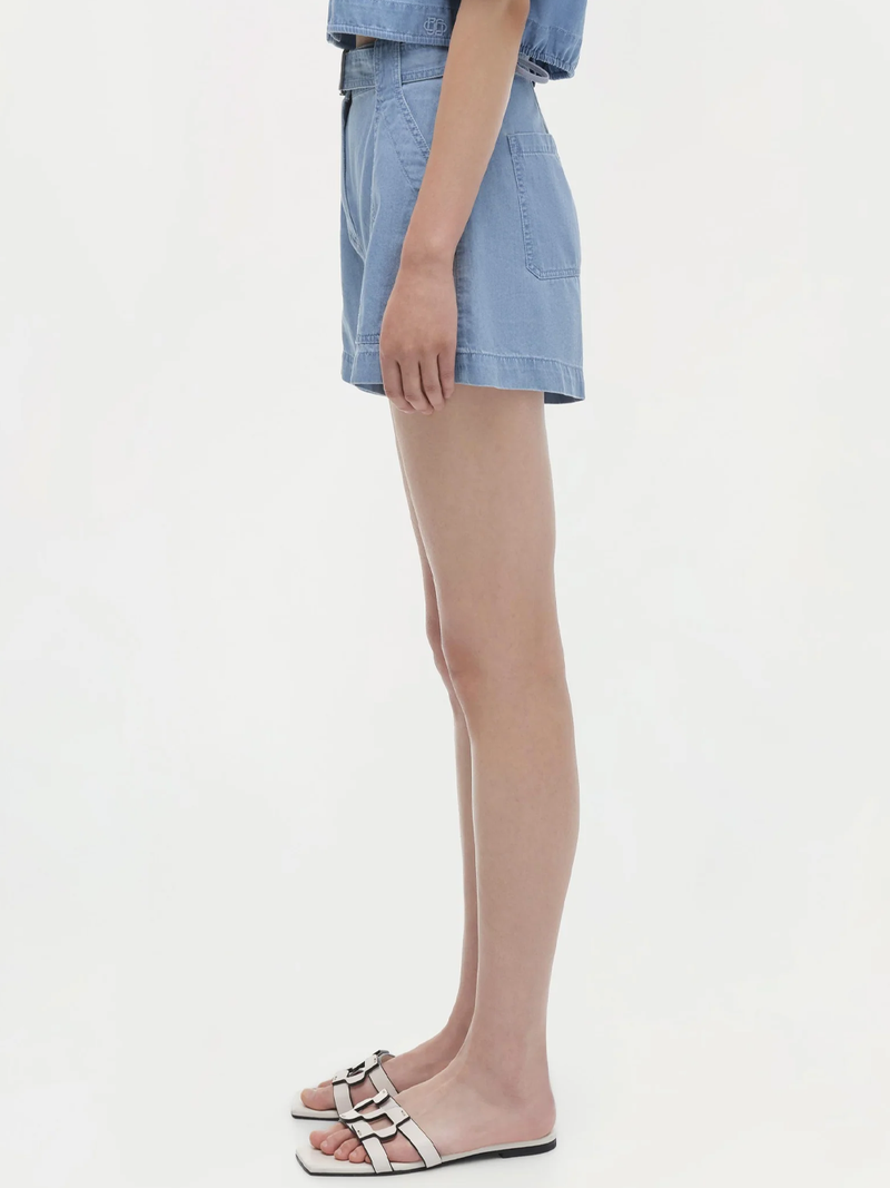 Lourie Belted Cotton Shorts