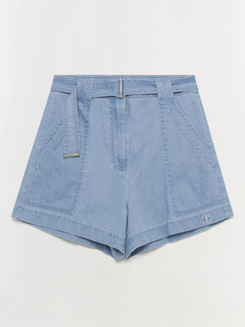 Lourie Belted Cotton Shorts