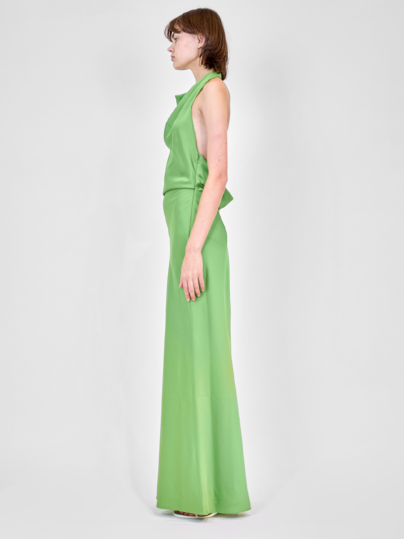 Reannon Draped Satin Gown