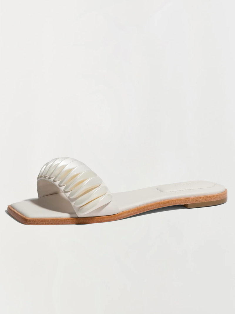 Pearlized Ripple Flat Sandal