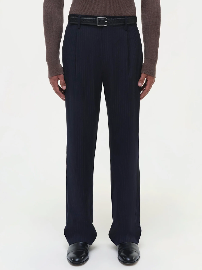 Kane Relaxed Trousers in Midnight Stripe