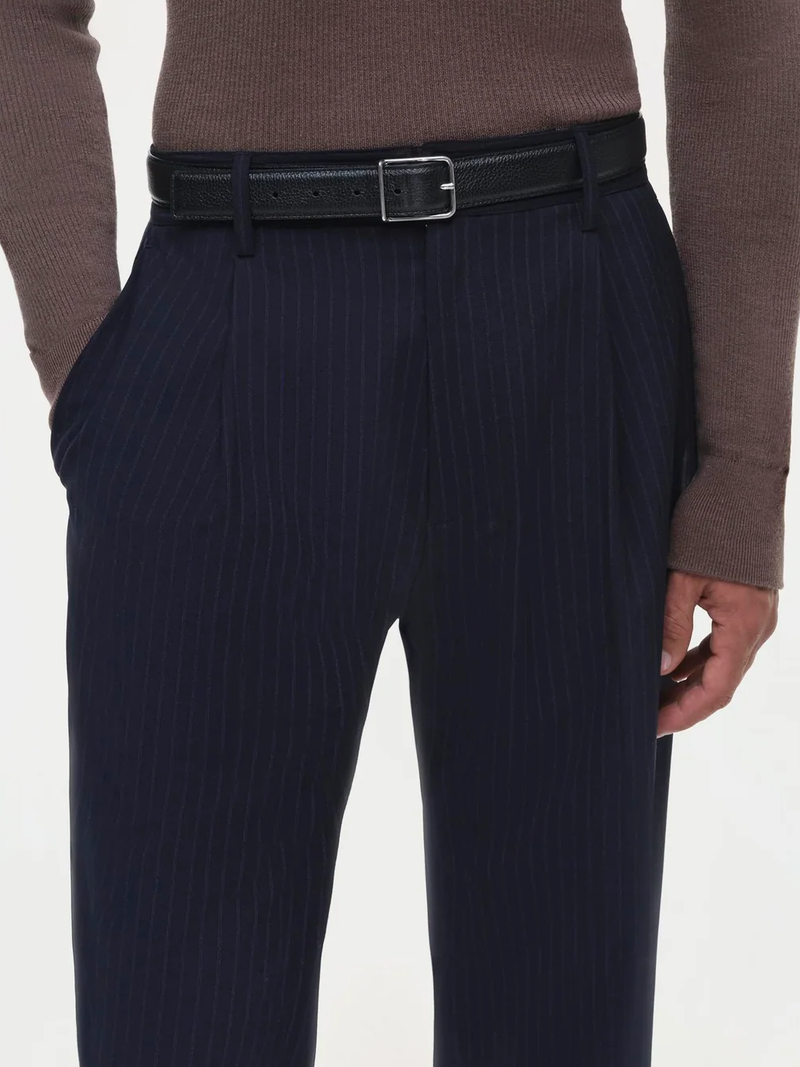 Kane Relaxed Trousers in Midnight Stripe