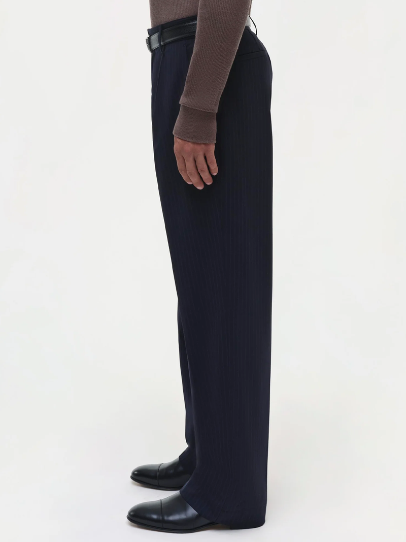 Kane Relaxed Trousers in Midnight Stripe