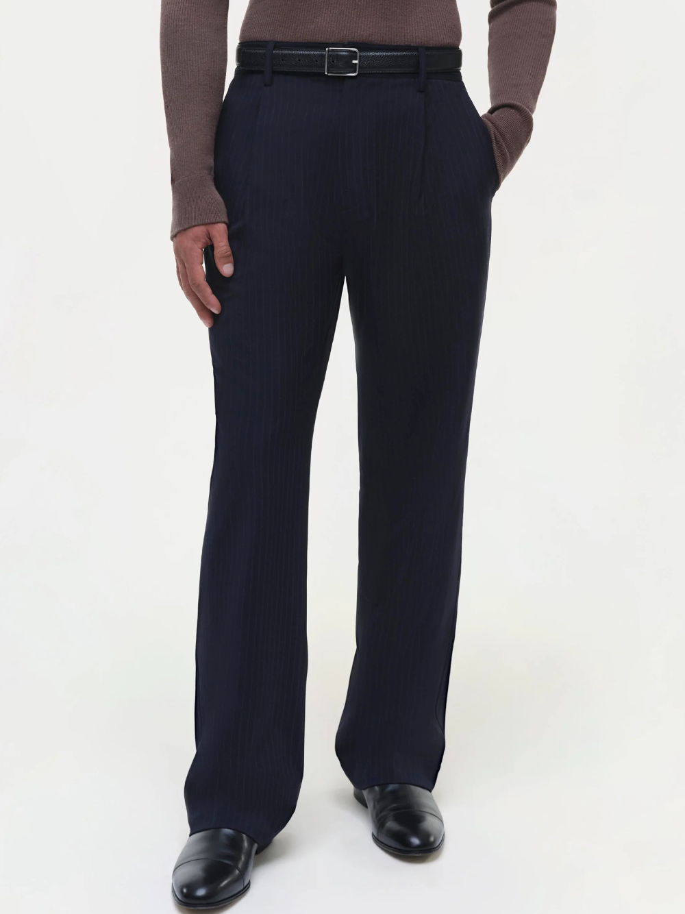 Kane Relaxed Trousers in Midnight Stripe