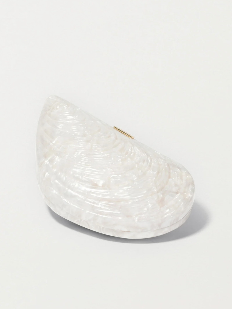 Bridget Pearl Oyster Clutch