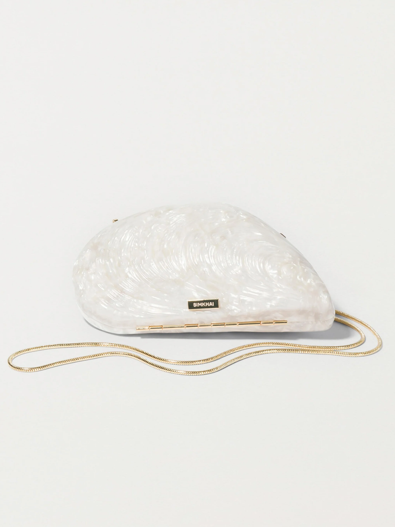 Bridget Pearl Oyster Clutch