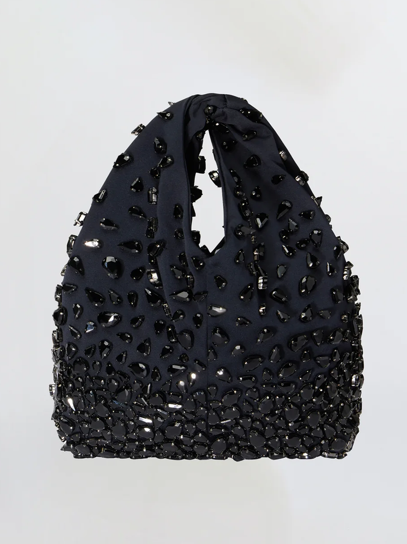 Simone Embellished Bag in Navy Jet