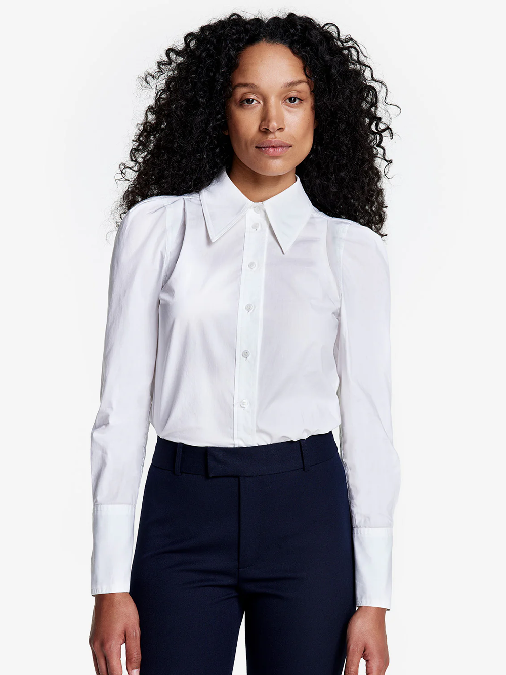 Box Pleat Shirt in White