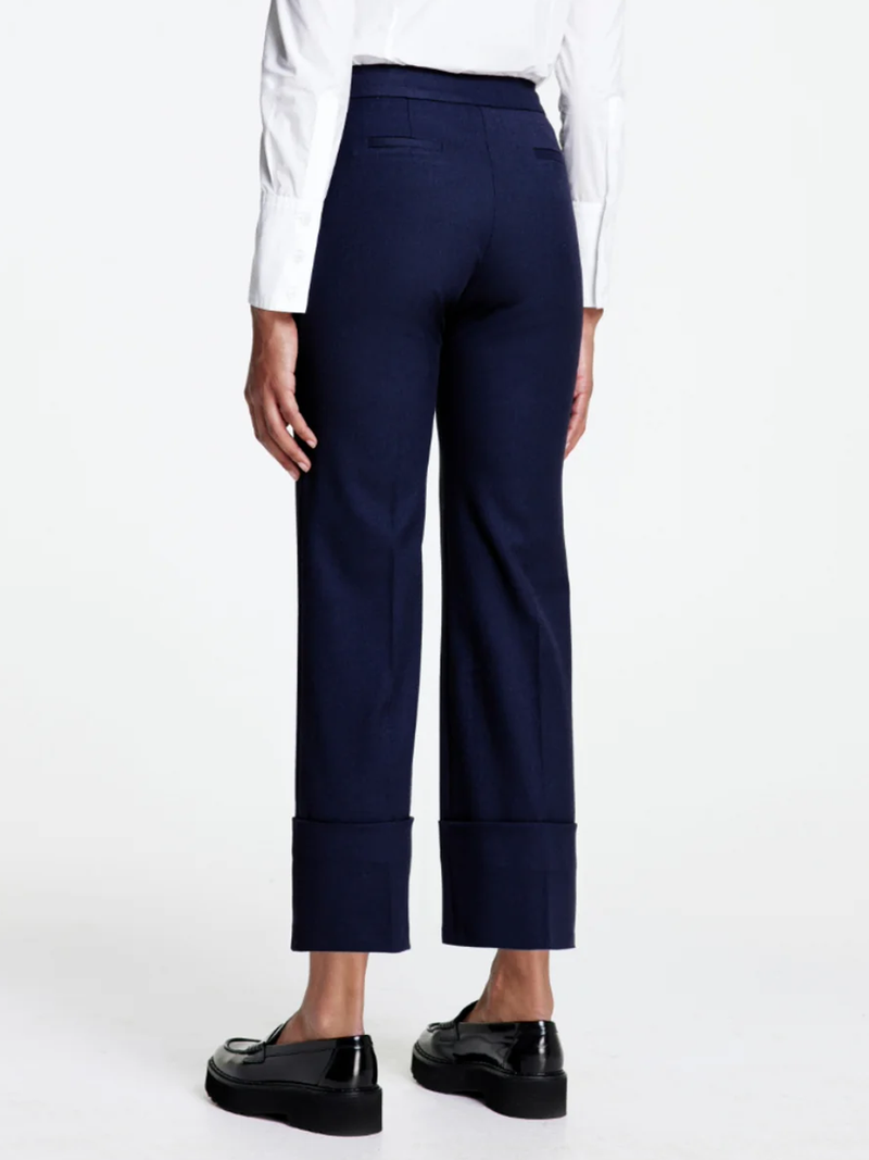 Deep Navy Cuffed Flood Pant