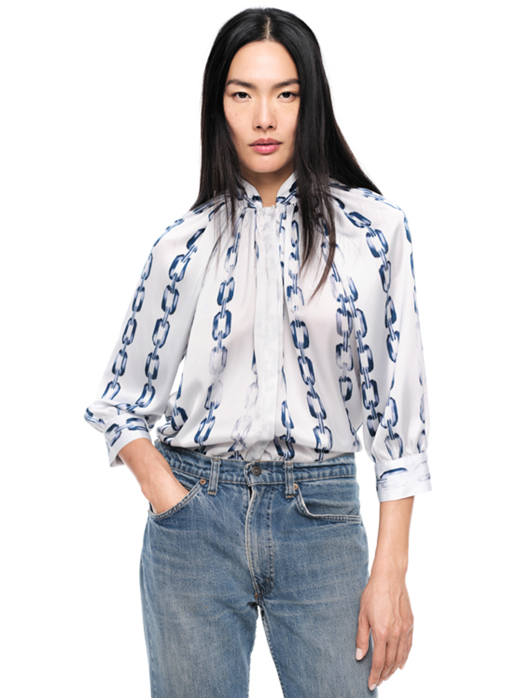 Chainlink Gathered Blouse