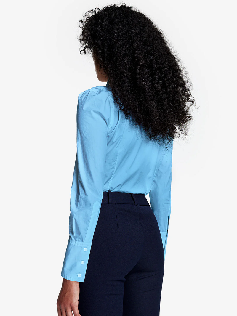 Box Pleat Shirt in French Blue