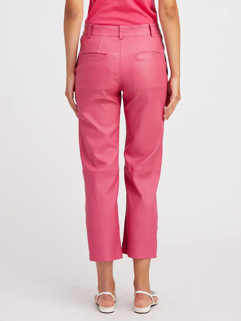 Hot Pink Cropped Baggy Lowrise Trousers