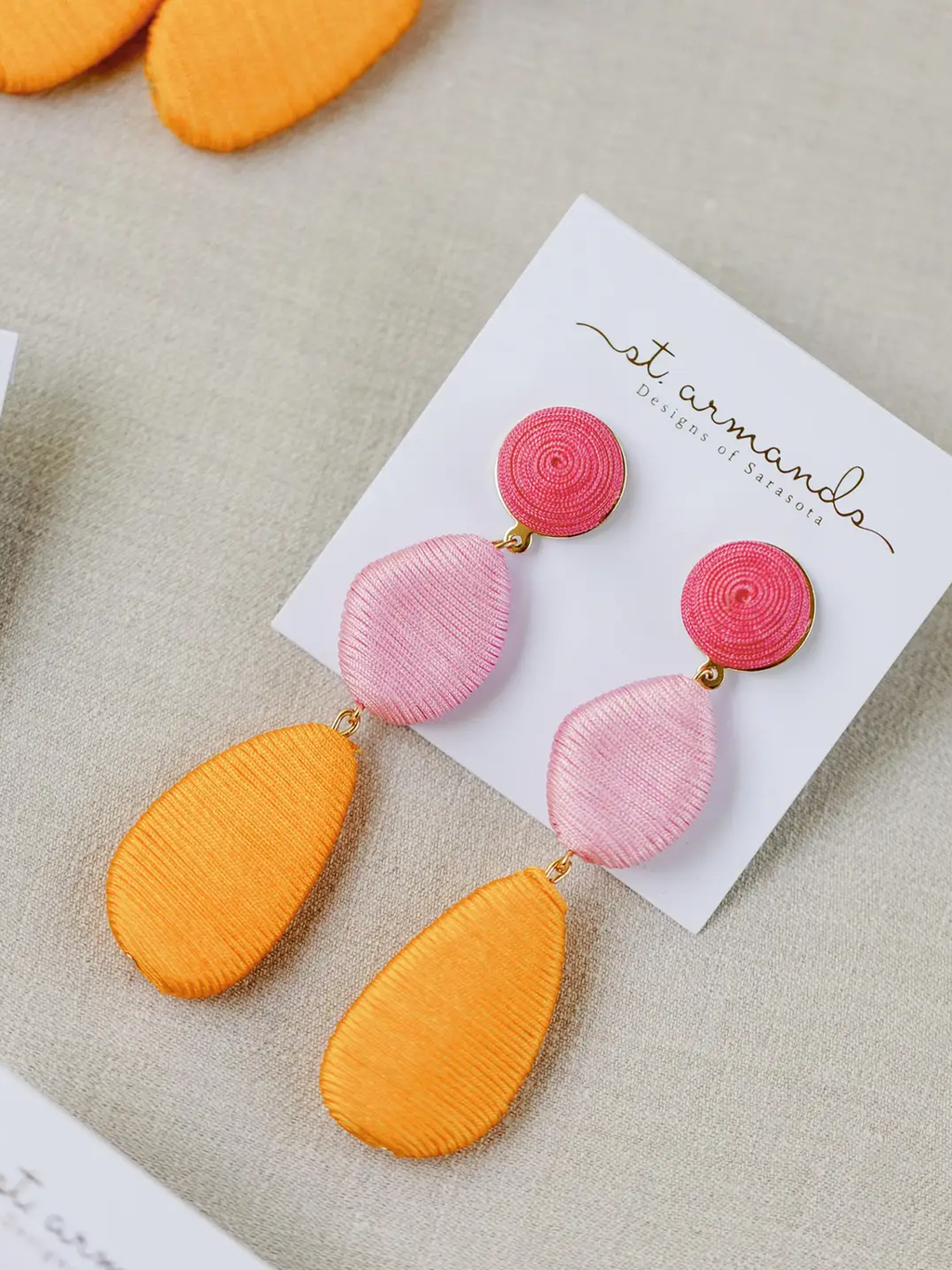 Pink Ombre Lido Statement Drop Earrings