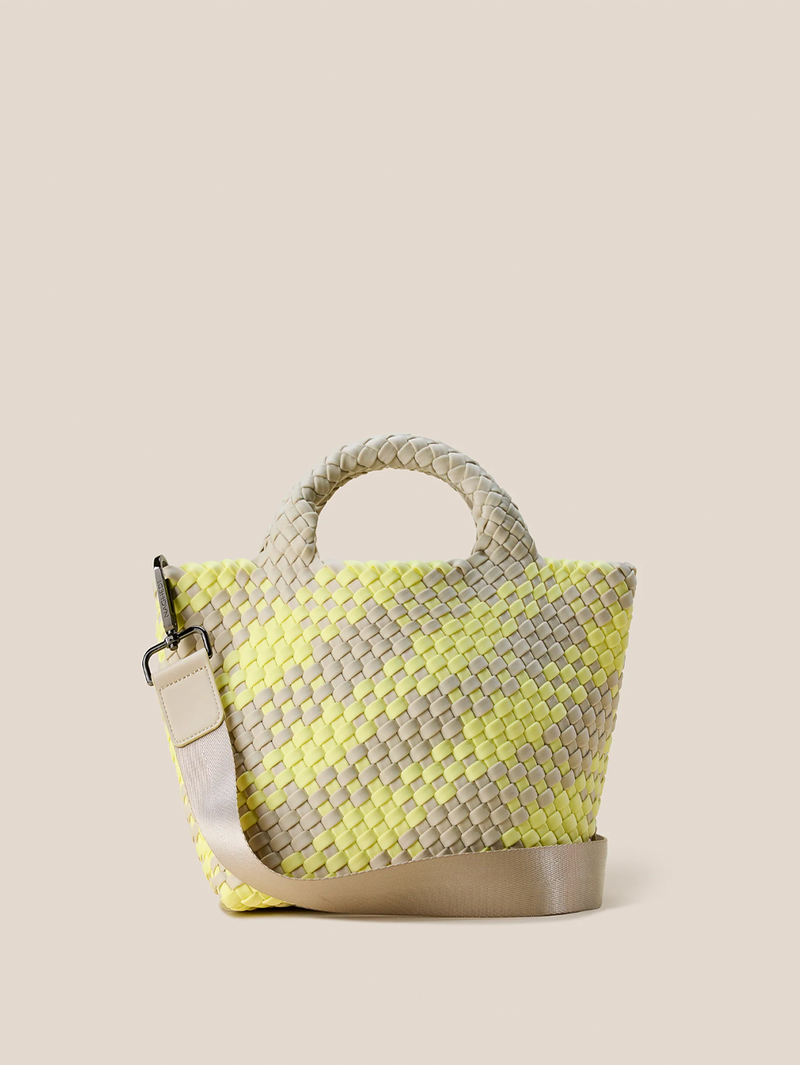 St. Barths Small Tote Plaid in Straw