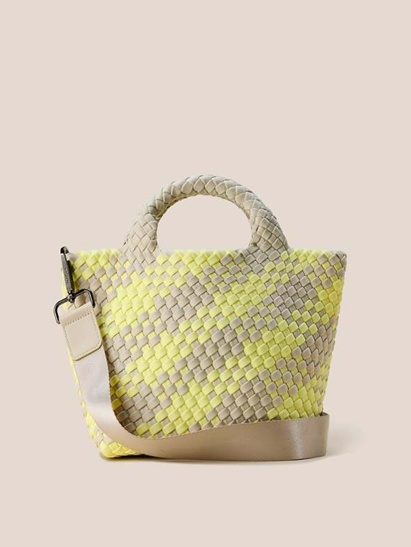 St. Barths Small Tote Plaid in Straw