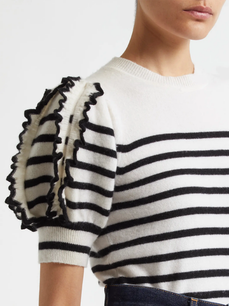 Ottilie Stripe Cashmere Top