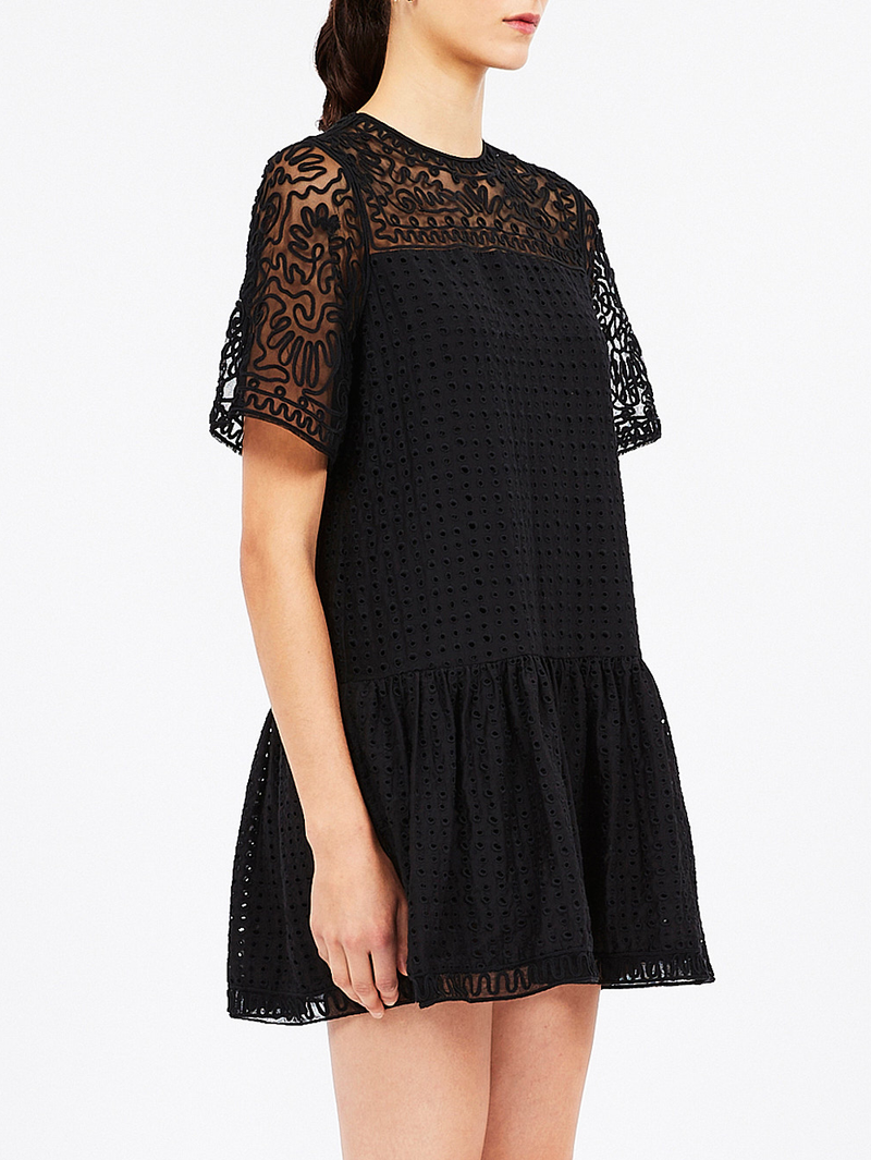 Gabi Embroidered Mini Dress