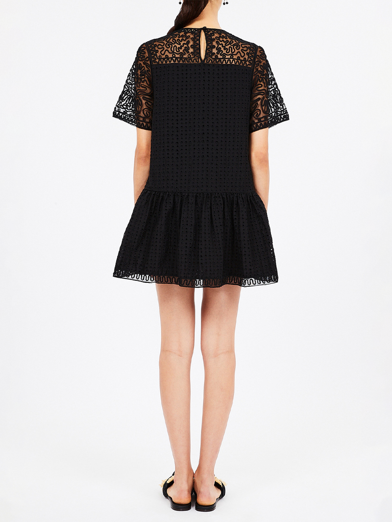 Gabi Embroidered Mini Dress