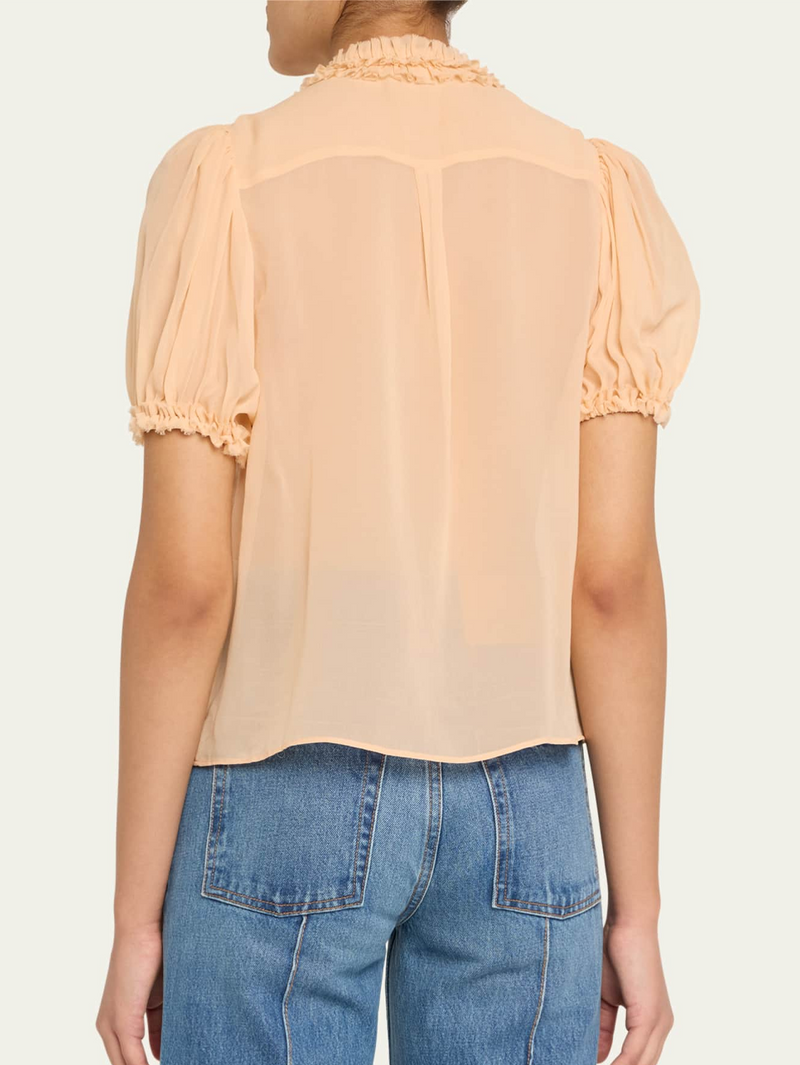 Adira Ruffled Silk Top