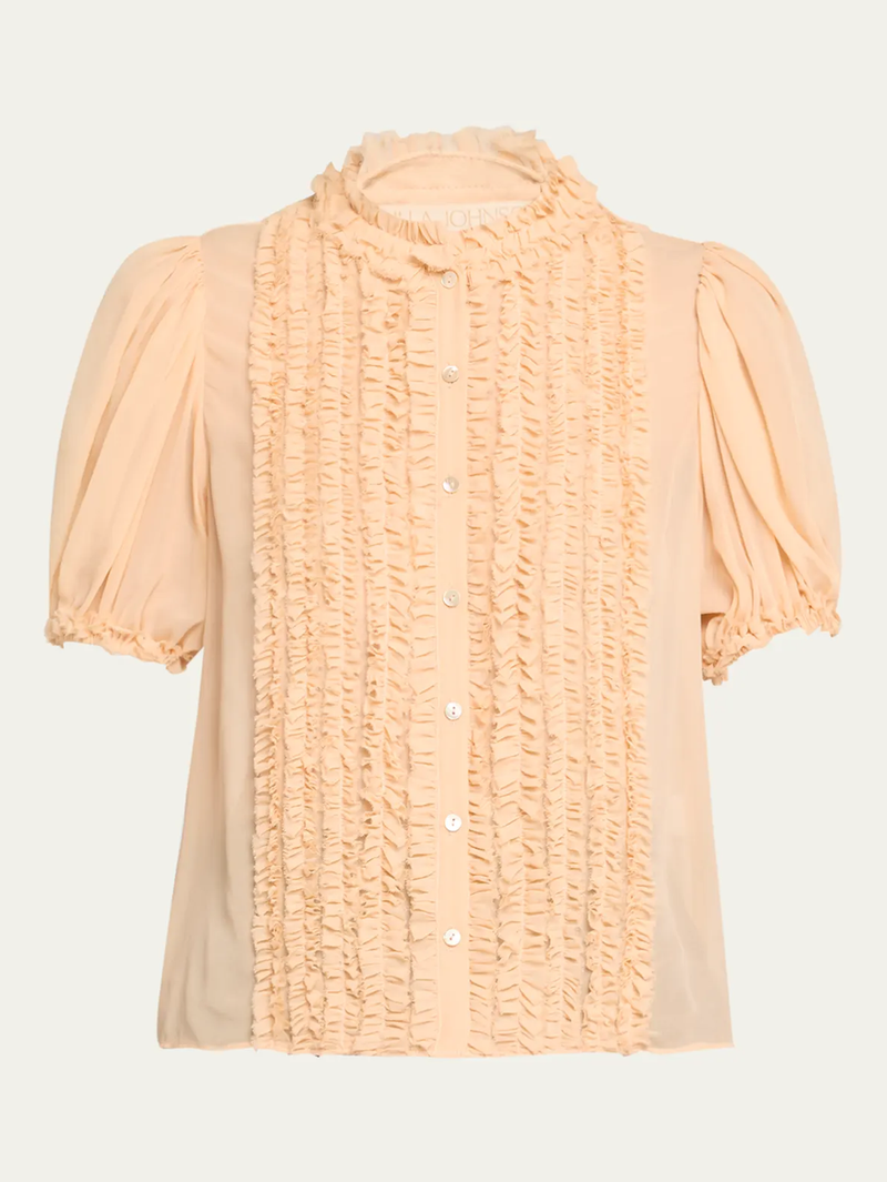 Adira Ruffled Silk Top