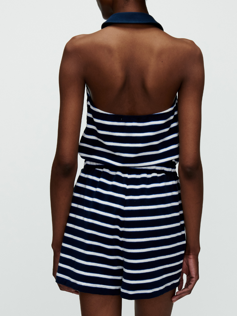 Taggart Stripe Halter Romper