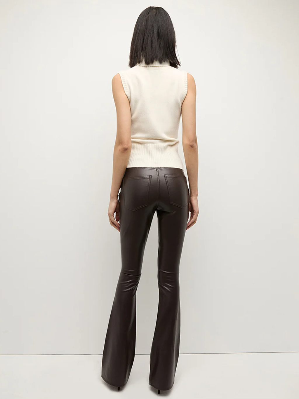 Beverly Skinny-Flare Vegan Leather Pant