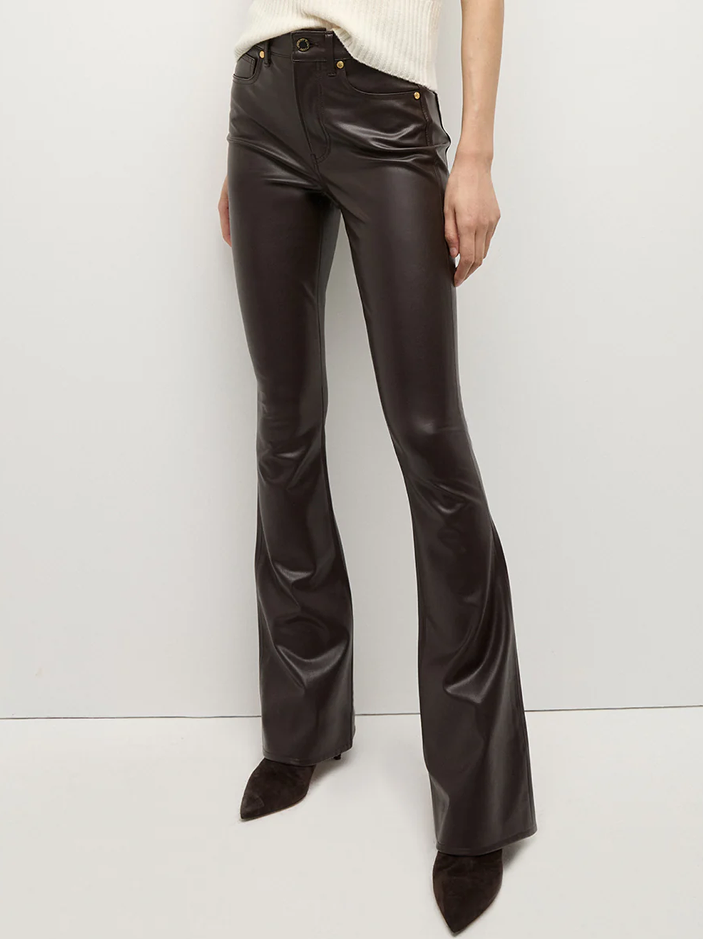 Beverly Skinny-Flare Vegan Leather Pant