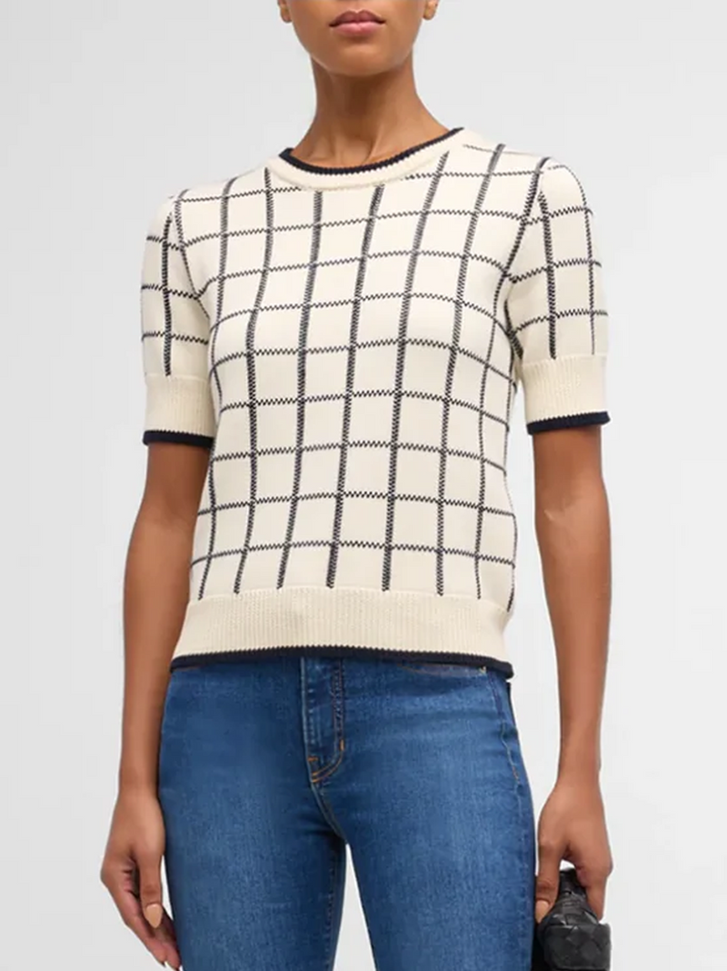 Krissa Windowpane Check Pullover