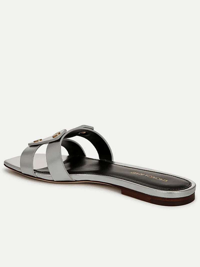 Via Slide Sandal in Silver