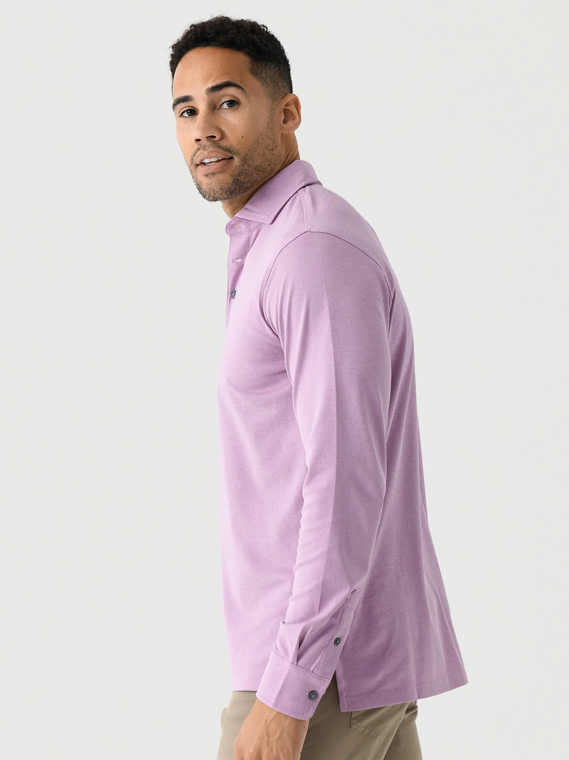 Omaha Long Sleeve Polo in Willowherb