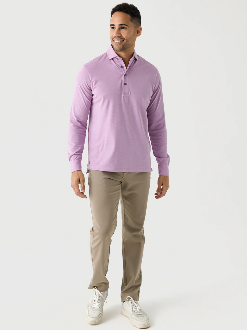 Omaha Long Sleeve Polo in Willowherb