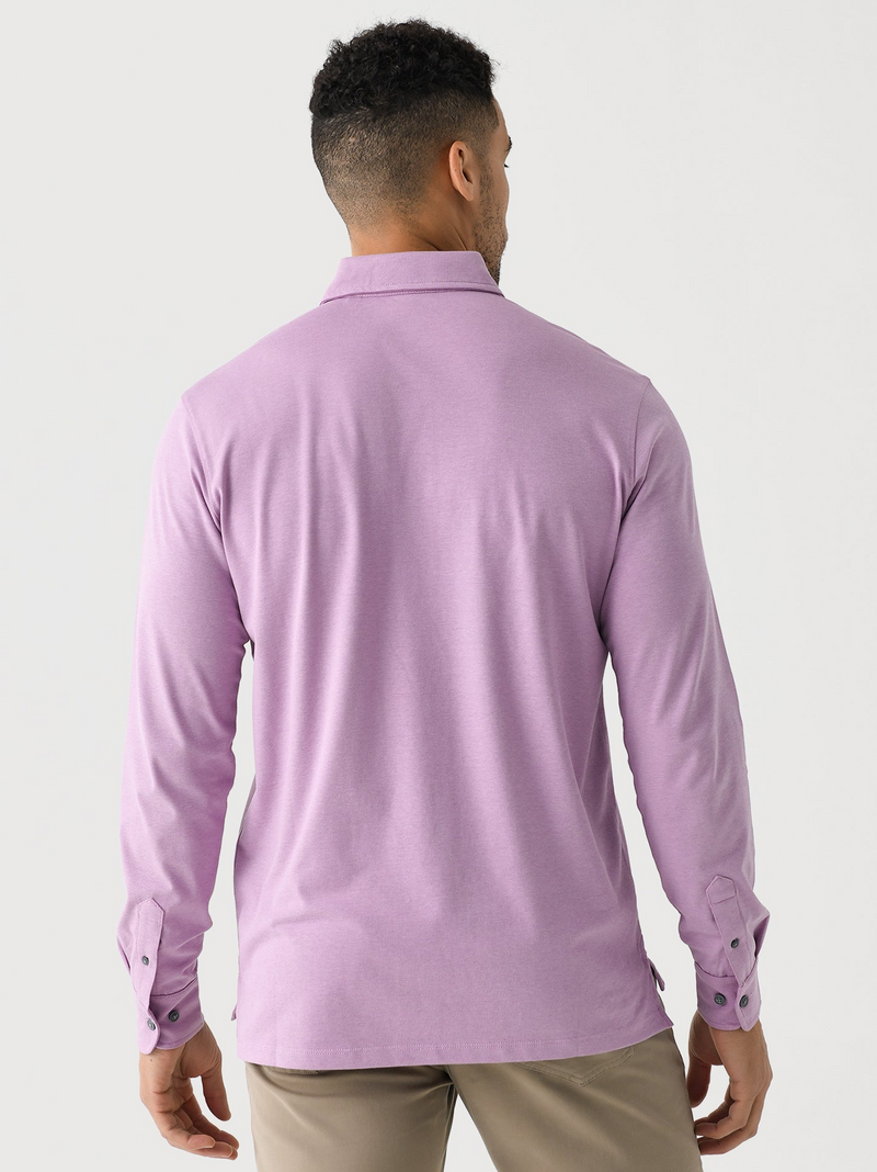 Omaha Long Sleeve Polo in Willowherb