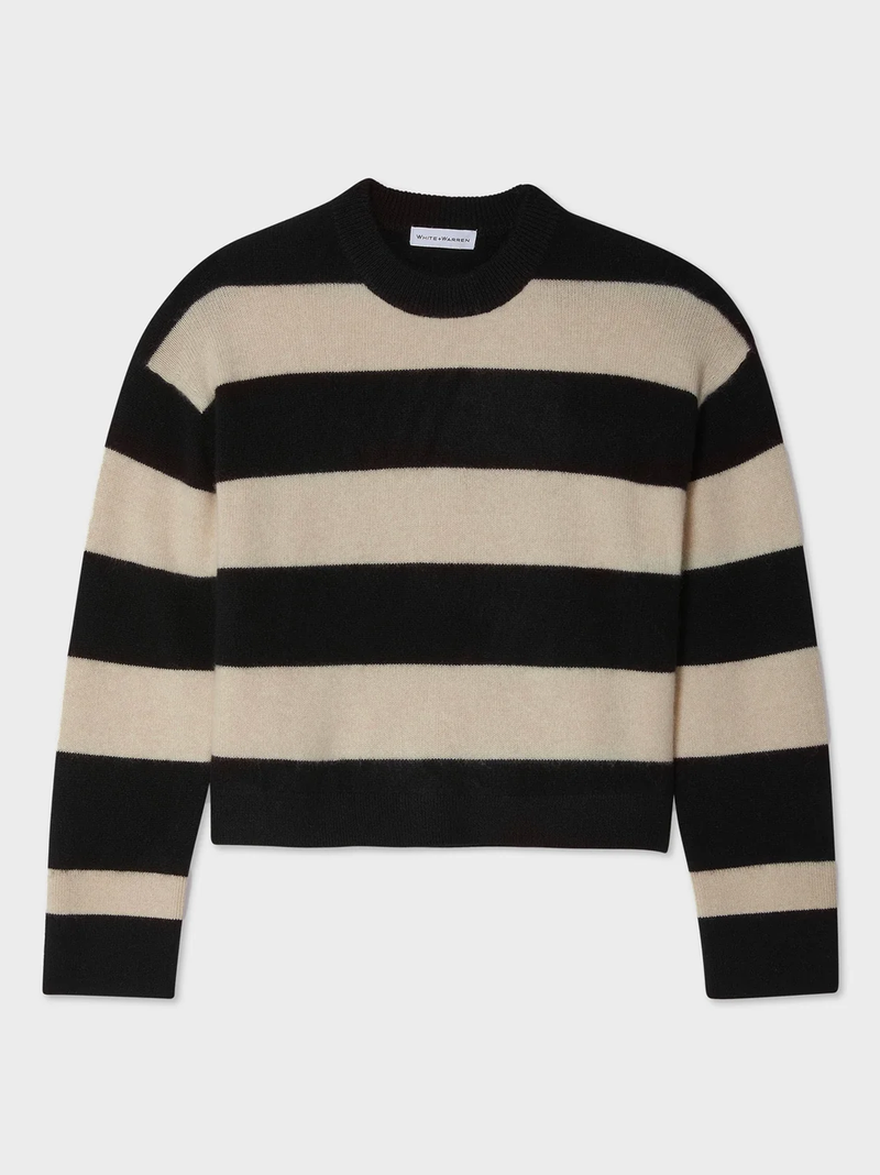 Cashmere Striped Crewneck