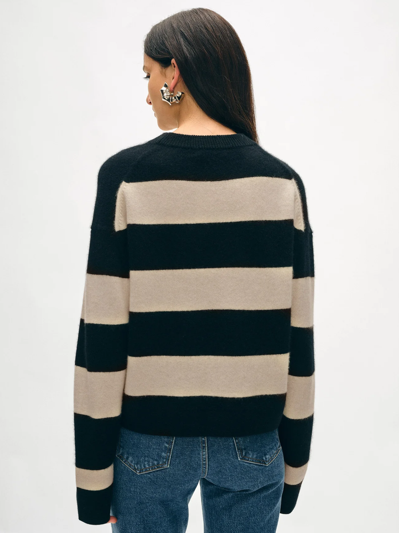 Cashmere Striped Crewneck