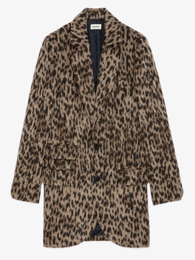 Violet Leopard Coat