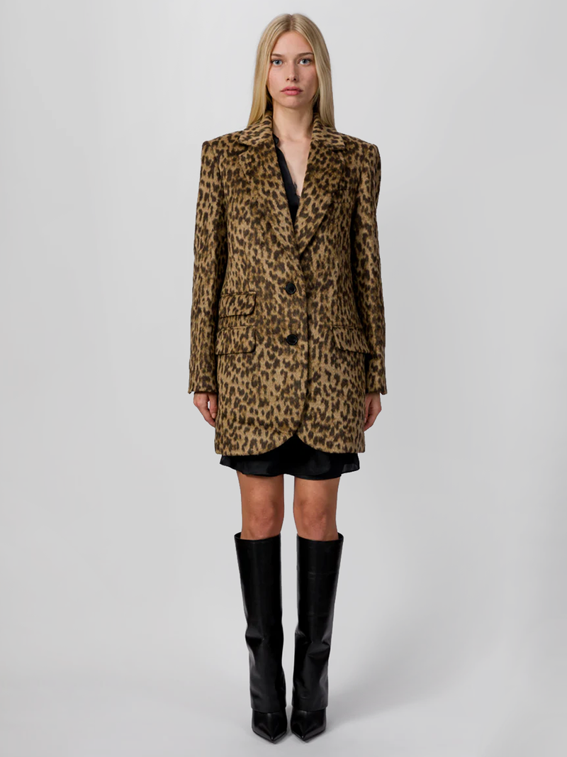 Violet Leopard Coat