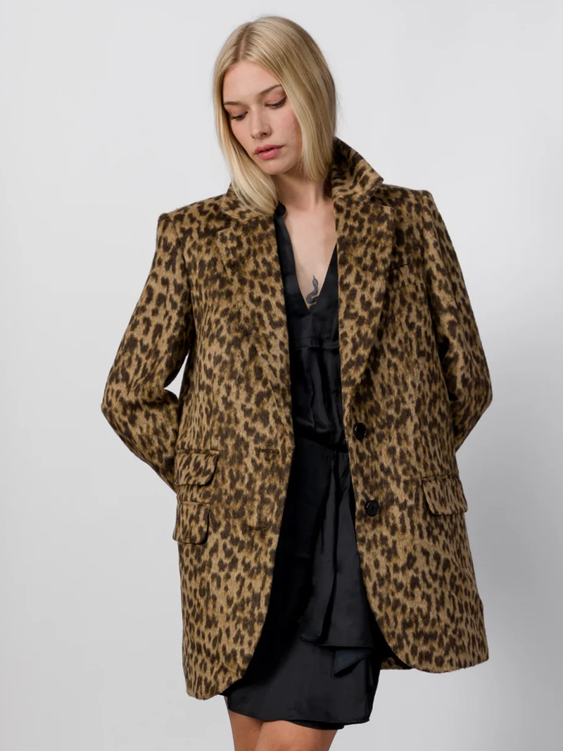 Violet Leopard Coat